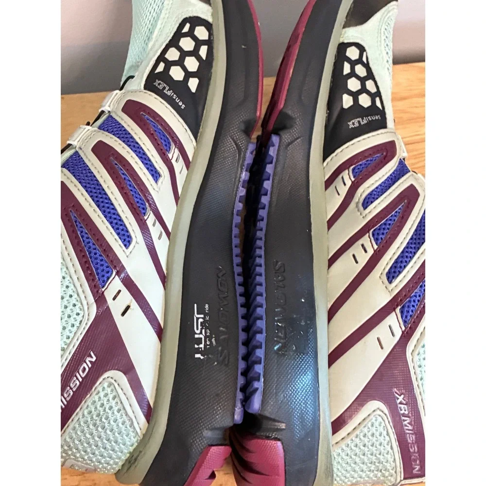 Salomon XR Mission Women Trail Running Shoes Aqua Purple 355485 Size 10.5